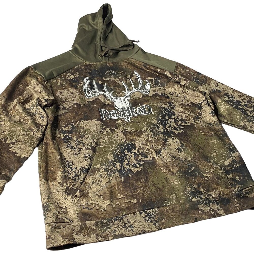 RedHead Brand Co. Camo Hoodie Men’s L Large Pullover Hunting Camo Print